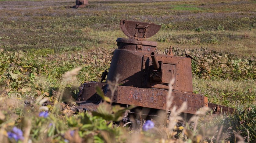 Японские танки на острове Шумшу