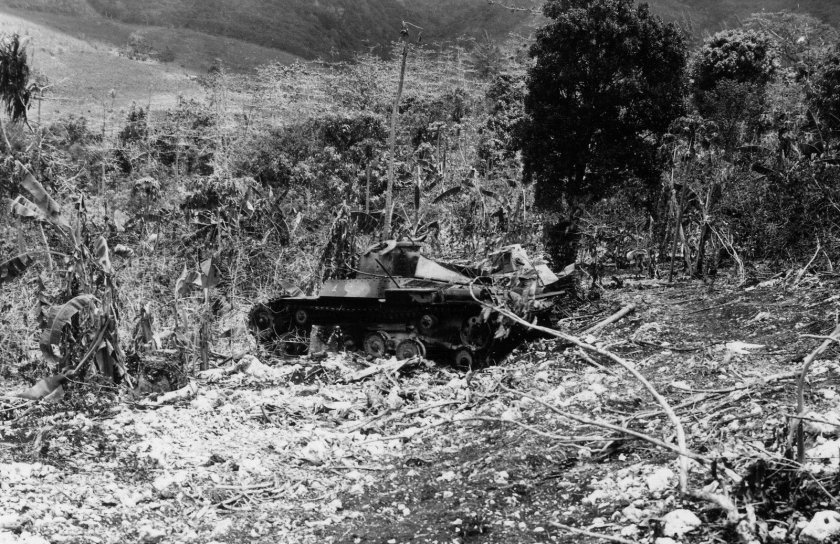 Японские танки на Сайпане 2 мировая