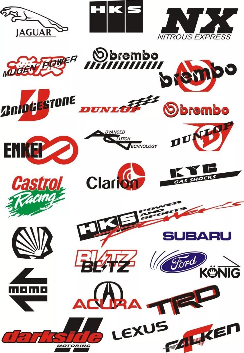 Наклейки фирм на авто