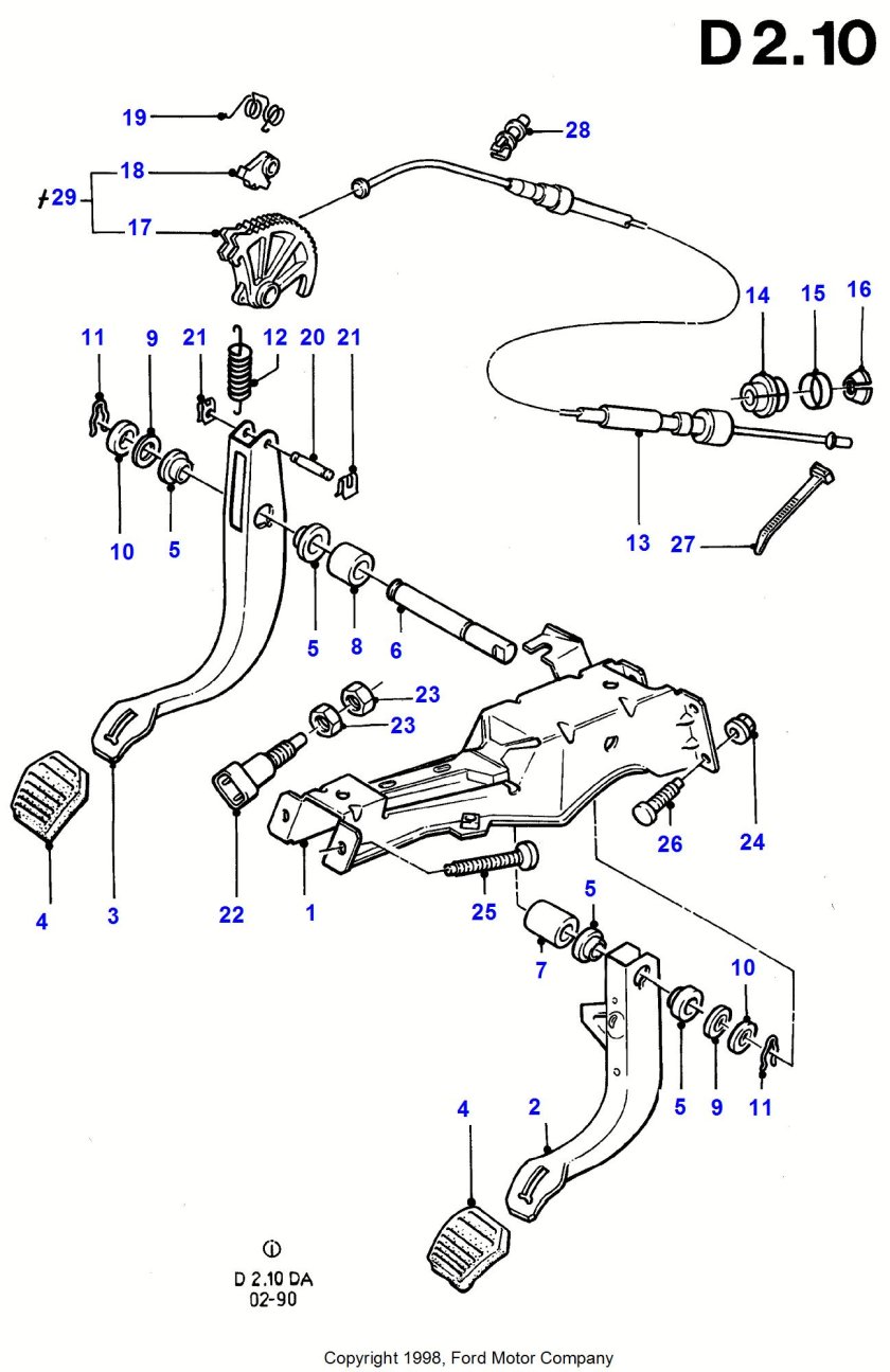 Педаль сцепления форд скорпио