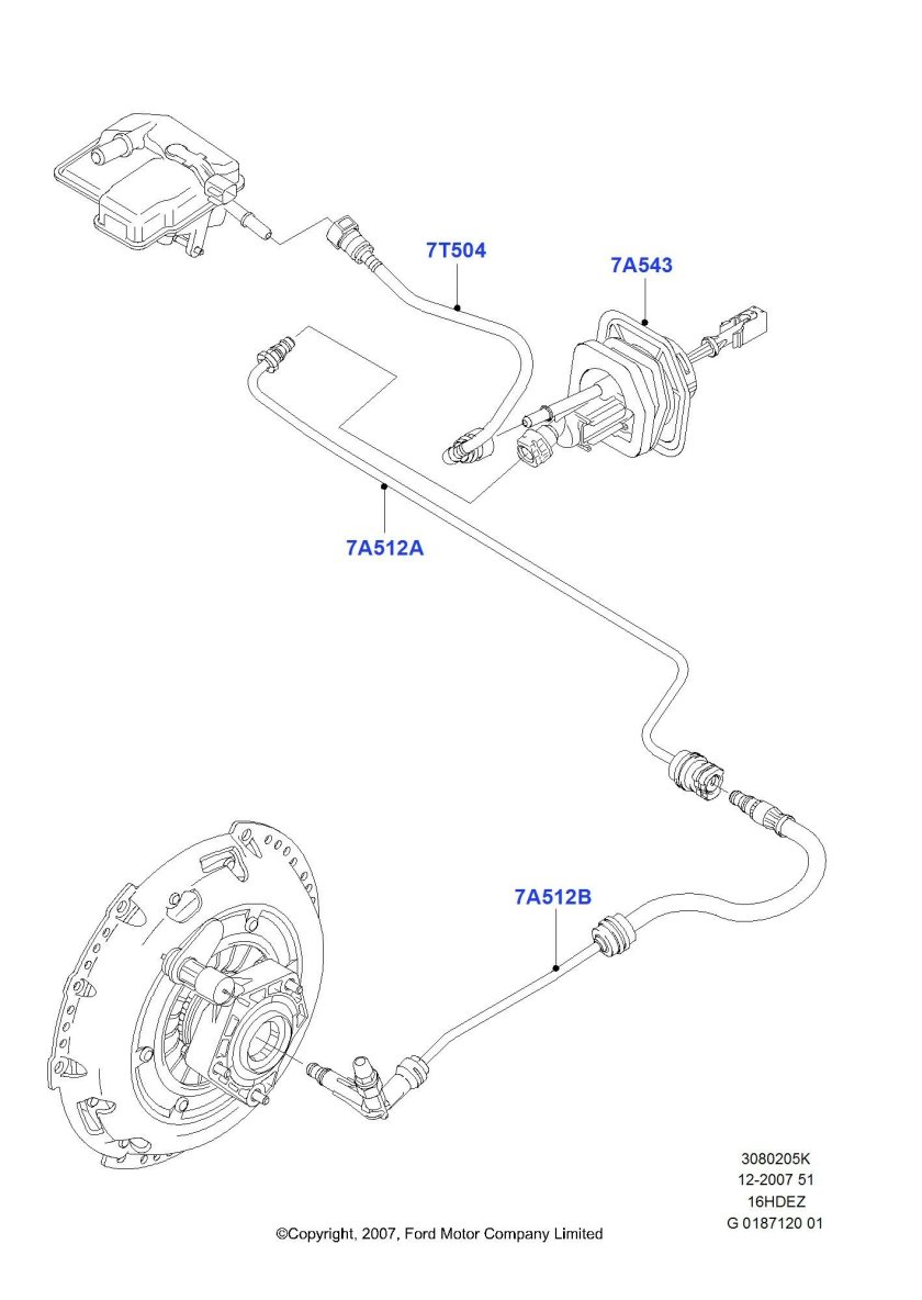 Трубка сцепления Форд Транзит 2.2 дизель