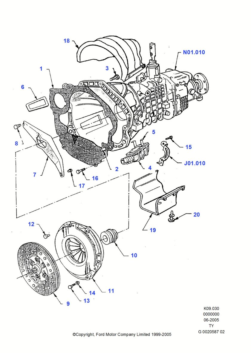 Вилка сцепления Форд Транзит 2.5 дизель