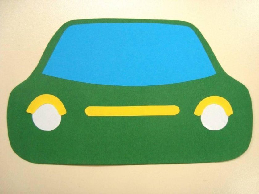 Аппликация машинки для папы