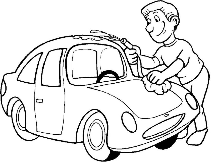 Раскраска водитель