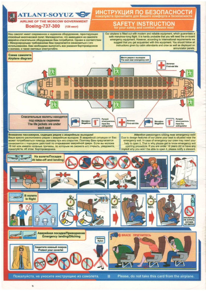 Аварийно-спасательное оборудование самолета