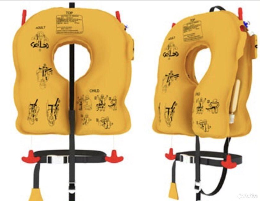 Аварийно-спасательный жилет в самолете