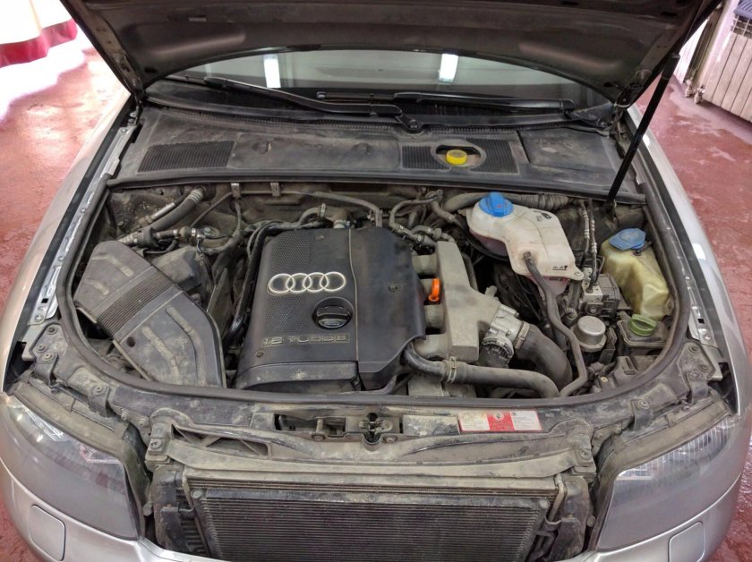 Audi a4 b6 подкапотка