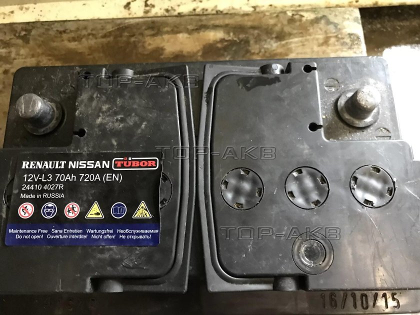 Аккумулятор 12v l3 70ah 720a en Рено Ниссан