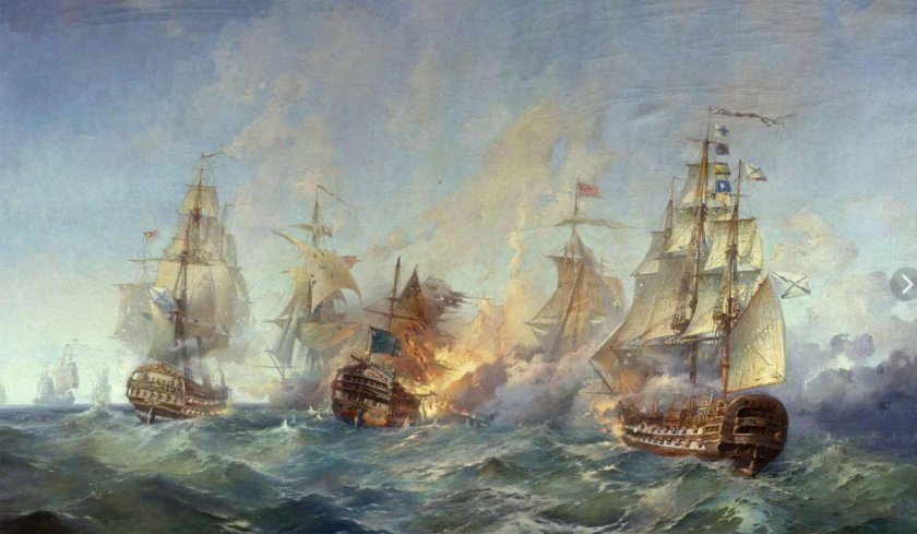 Ф.Ф. Ушакова над турецкой эскадрой у мыса Тендра (11 сентября 1790 года)