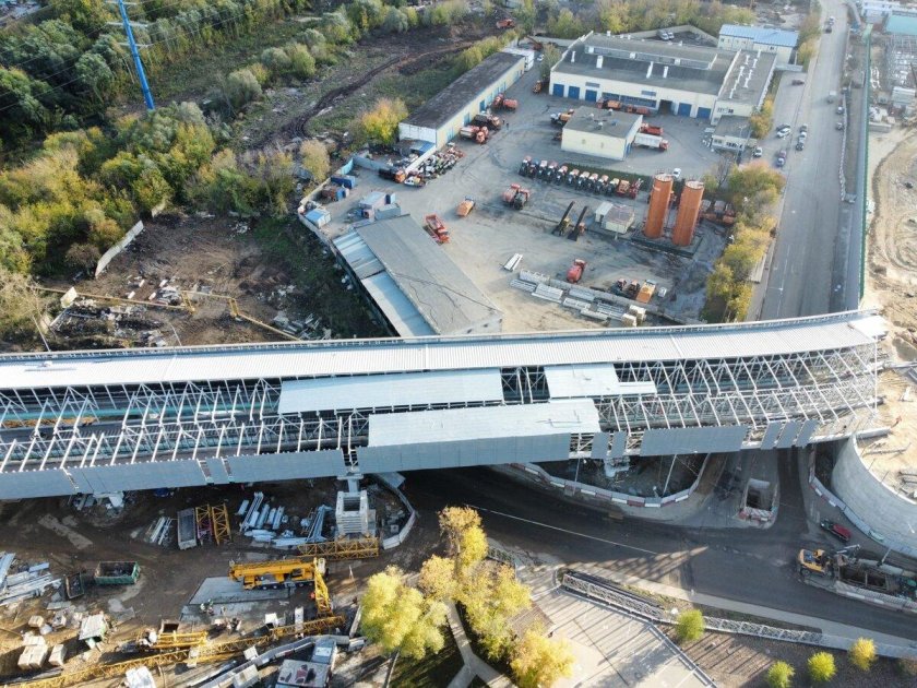 Соединительная ветка в депо Аминьевское