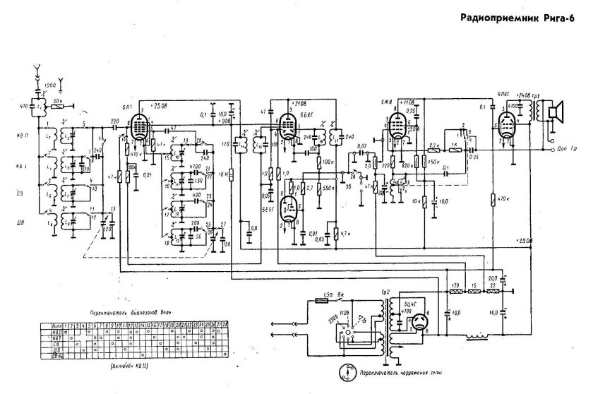 Рига 6 радиоприемник схема