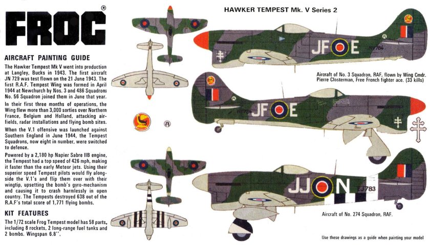 Hawker Tempest MK II чертежи