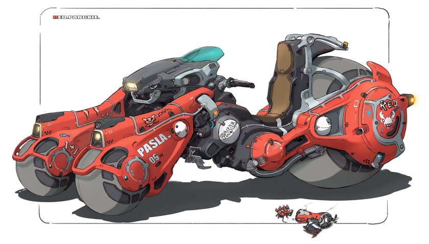 Мотоцикл scifi концепт Art