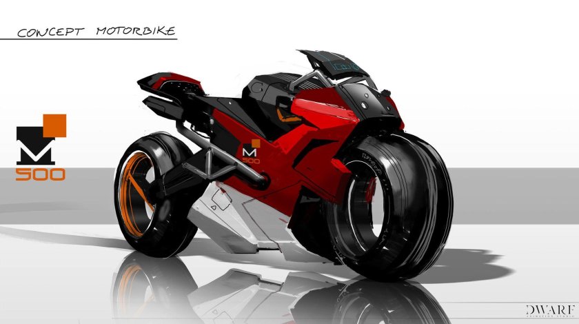 Cyberpunk мотоцикл концепт