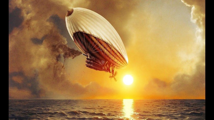 Дирижабль Цеппелин живопись