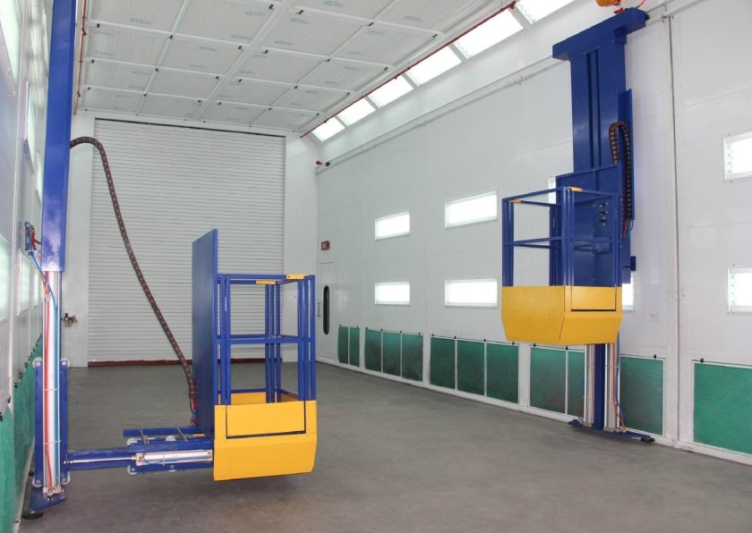 Подъемник в покрасочной камере