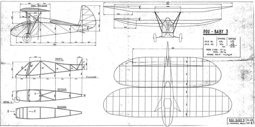 Чертежи самолета минье Небесная блоха