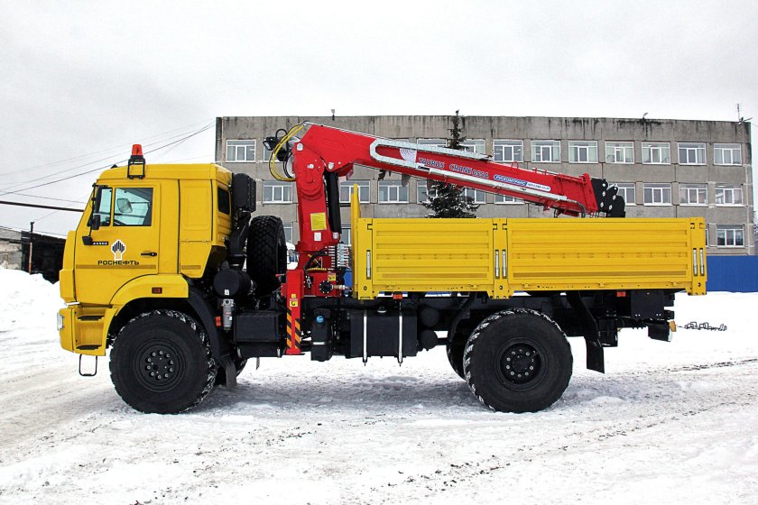 Бортовой КАМАЗ 43502 С КМУ Taurus 055a