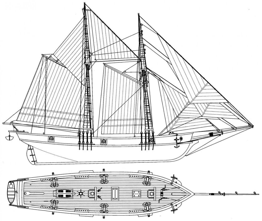 Шхуна халкон 1840
