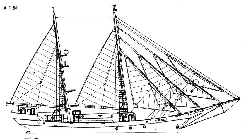 Парусная яхта tetis чертежи