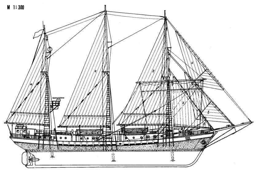 Модель шхуны Заря