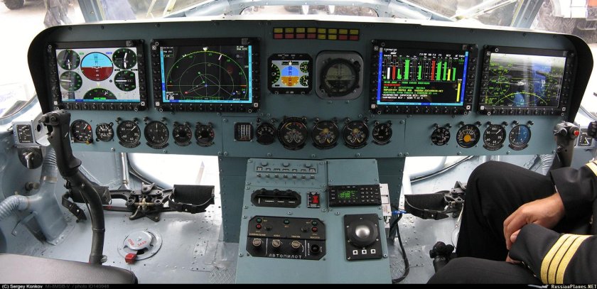 Приборная панель вертолета ми-8