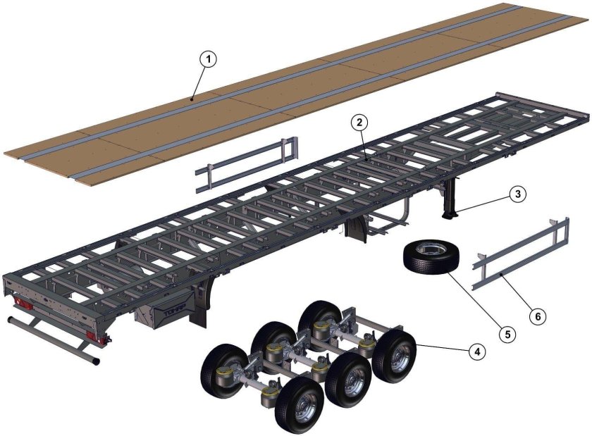 97461-2801000 рама полуприцепа