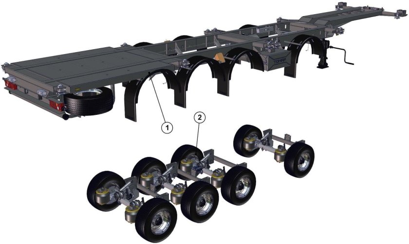 97461-2801000 Рама полуприцепа