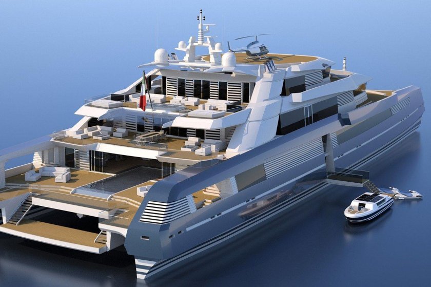 Мега яхта тримаран