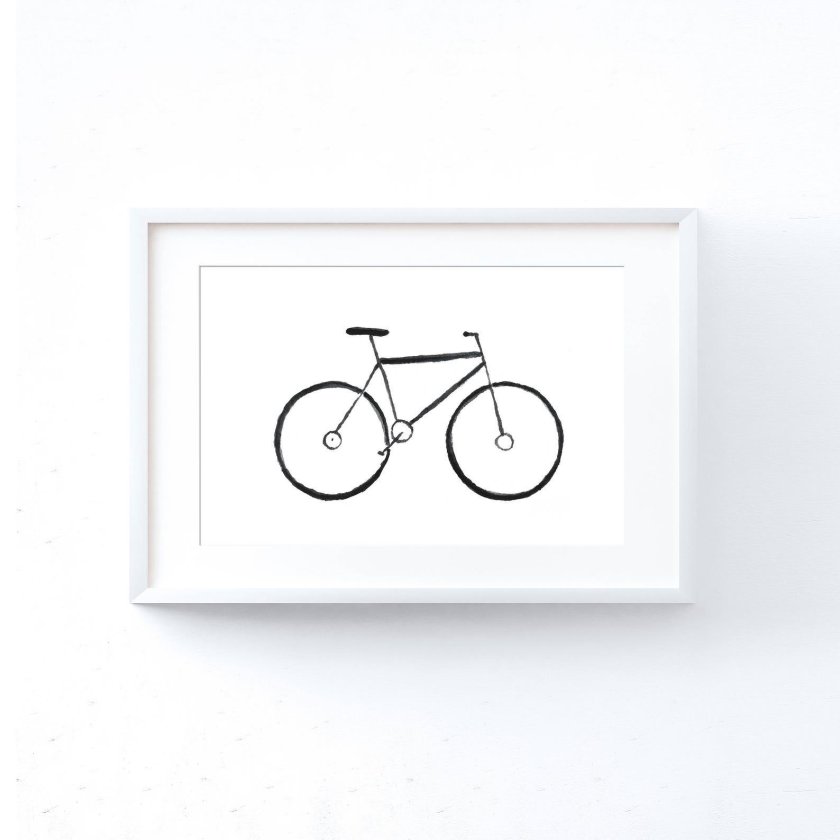 Тату велосипед эскиз Минимализм