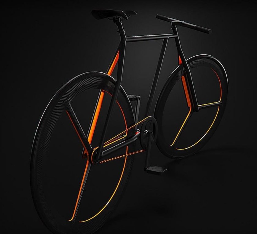 Яркий велосипед