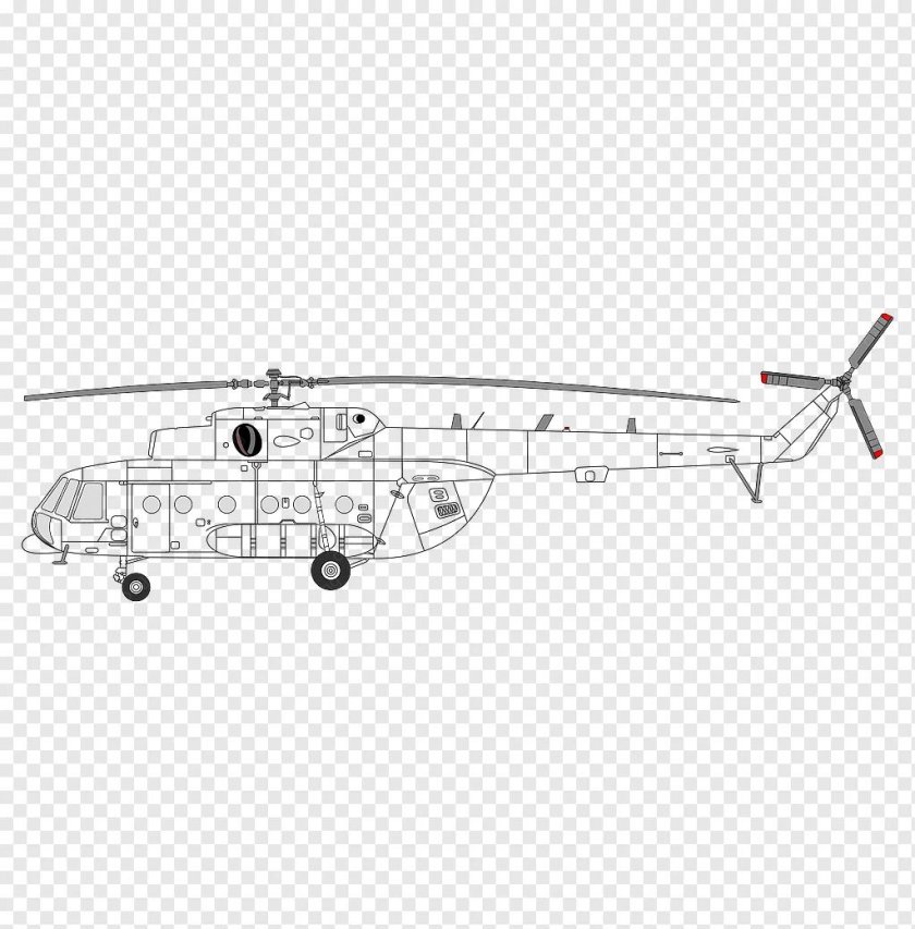 Вертолет схематично ми 8