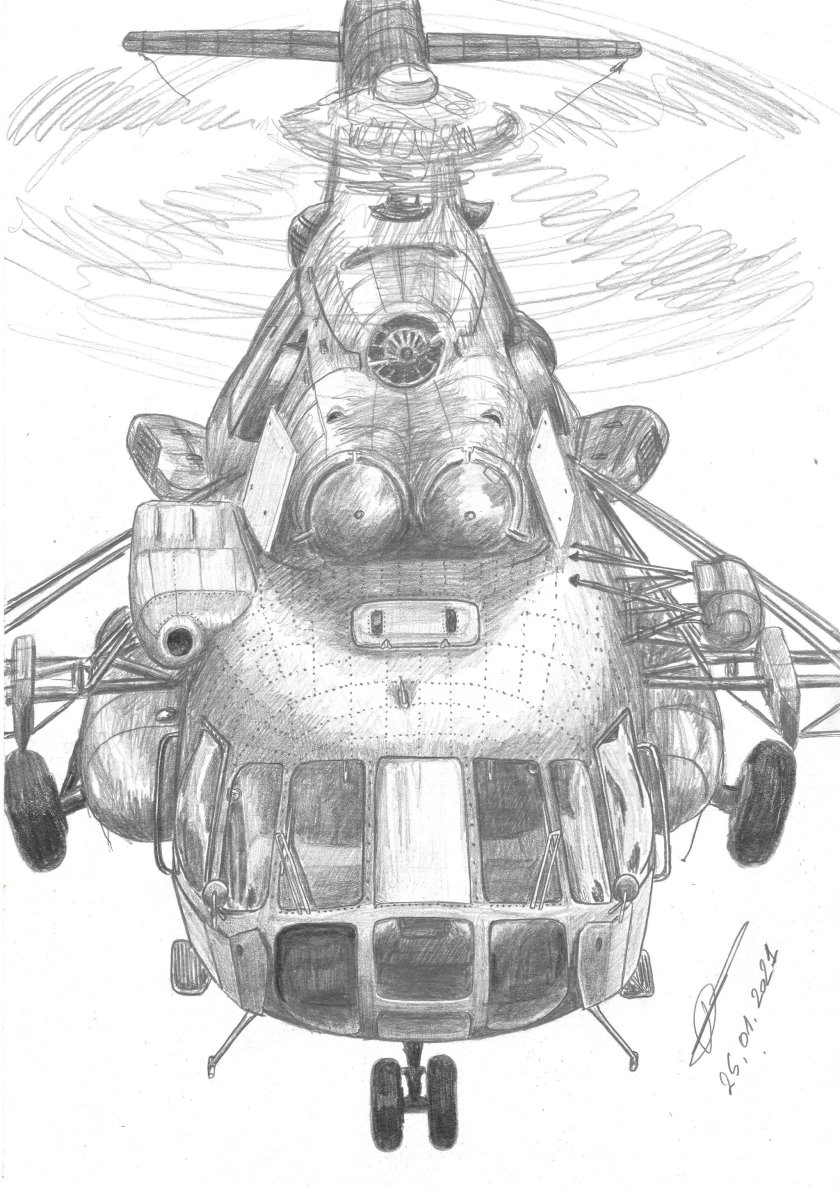 Вертолет эскиз