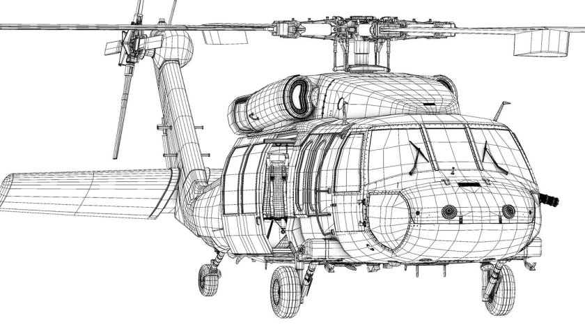 Sikorsky uh-60 Black Hawk чертеж