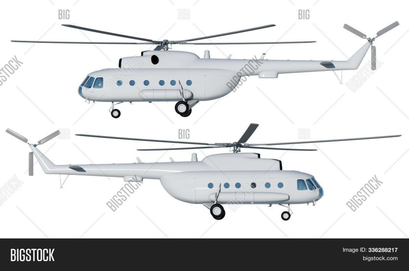 Вертолет ми 8 вид сбоку