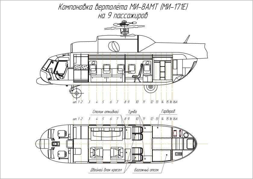 Ми 8 АМТ чертеж
