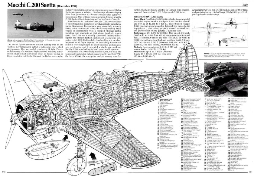 Macchi c.202 Folgore чертежи