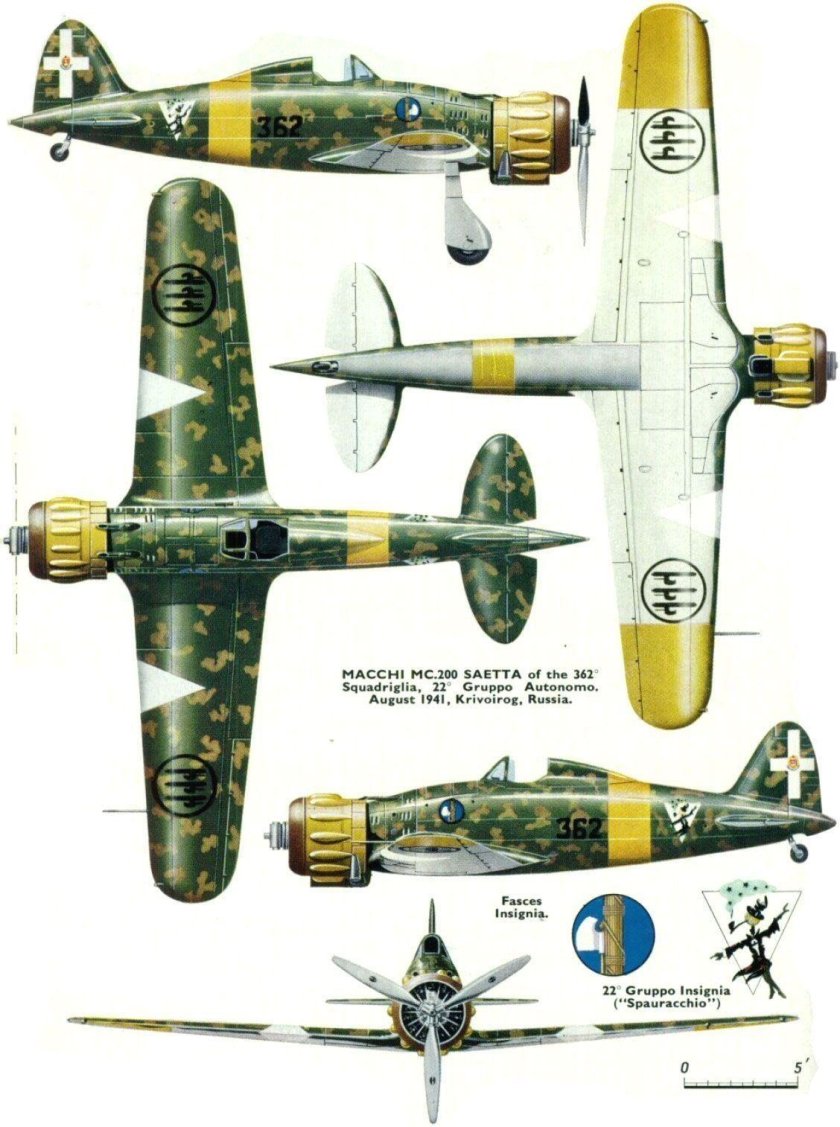 Самолёт Macchi MC-200 Саетта