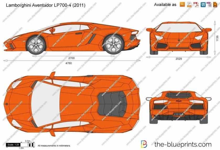 Lamborghini lp700-4 Blueprint