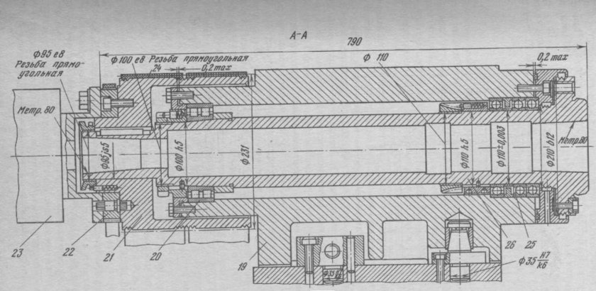 Шпиндель станка с25-4а