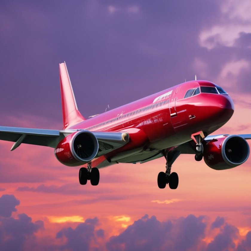 Самолет красный