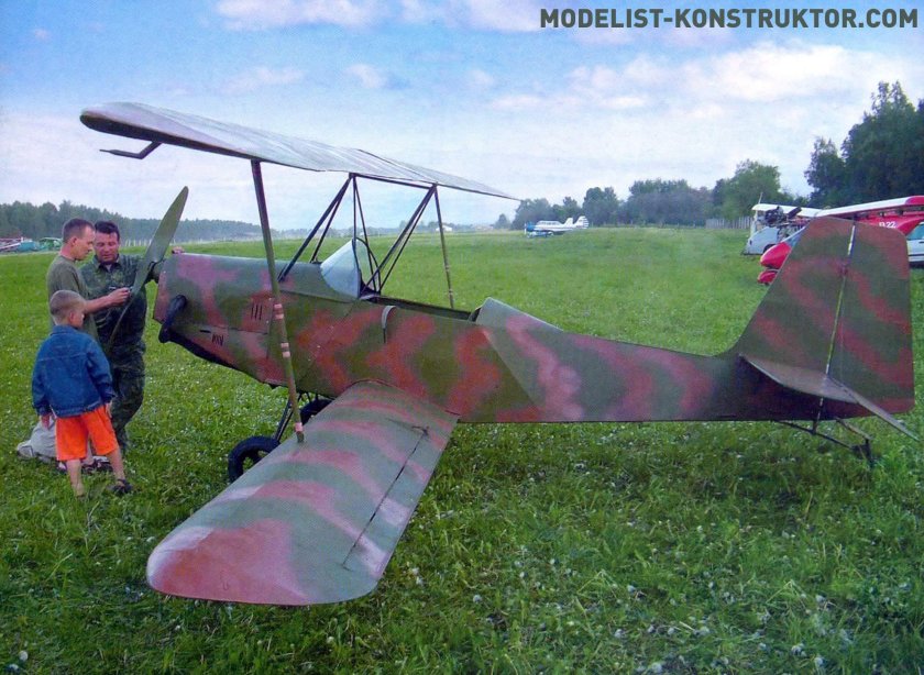 Самодельный самолет-биплан «кузнечик»