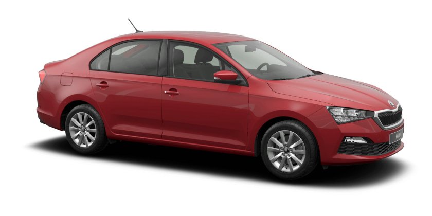 Фото аварии Шкода Рапид красный