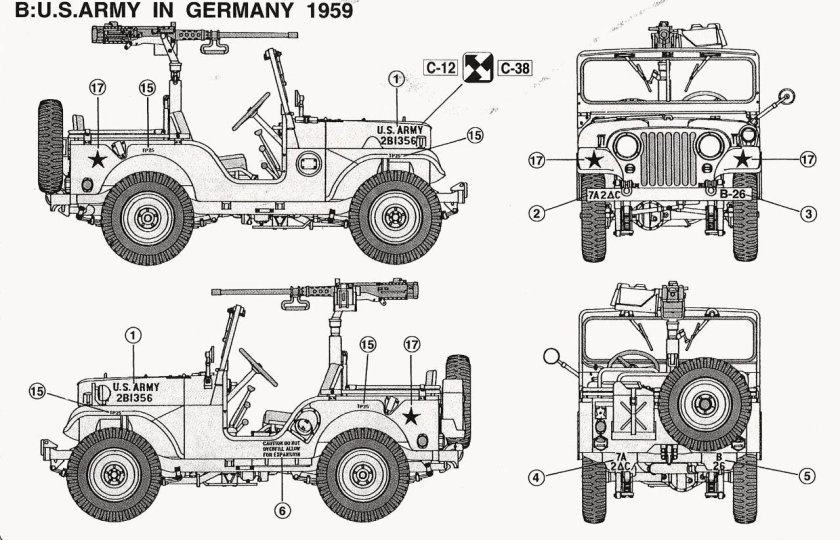Jeep m38 Willys чертежи