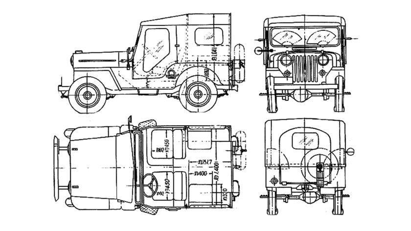 Jeep Willys Blueprint