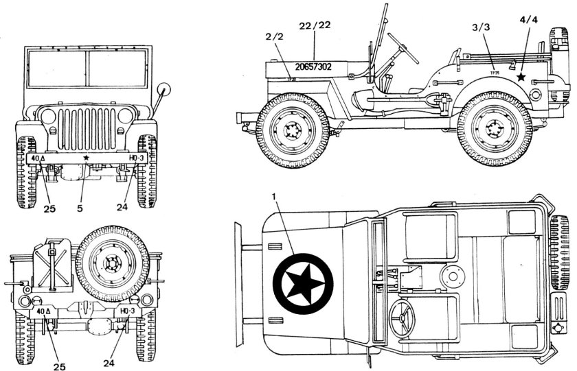 Willys MB Jeep чертежи