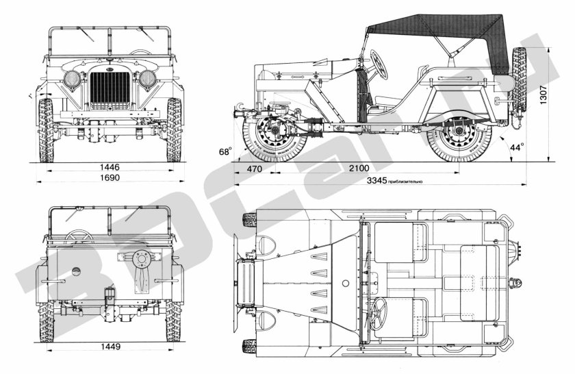 ГАЗ 67 чертежи
