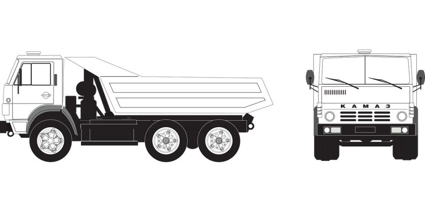 Раскраска КАМАЗ 5511