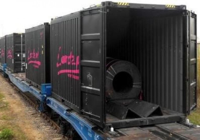 20 Футовый контейнер на платформе