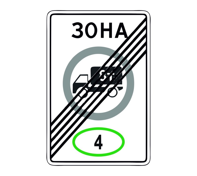 Знак экологического класса автомобиля